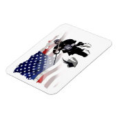 Magnet Flexible Drapeau américain de hockey (Côté Gauche)
