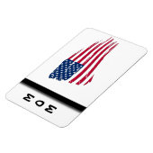 Magnet Flexible Drapeau américain en lambeaux (Côté Gauche)