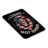 Magnet Flexible Drapeau américain, lions pas moutons (Côté Droit)