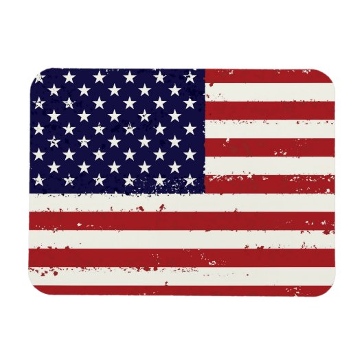 Magnet Flexible Drapeau américain patriotique en détresse (Horizontal)