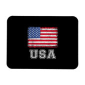 Magnet Flexible Drapeau Américain Patriotique Pour Hommes Femmes E (Horizontal)