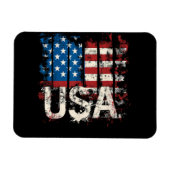 Magnet Flexible Drapeau américain rétro 4 juillet (Horizontal)
