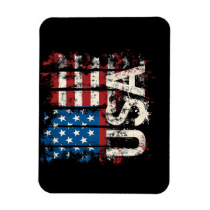 Magnet Flexible Drapeau américain rétro 4 juillet