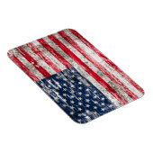 Magnet Flexible Drapeau américain soufflé et usé (Côté Droit)
