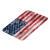 Magnet Flexible Drapeau américain soufflé et usé (Côté Gauche)