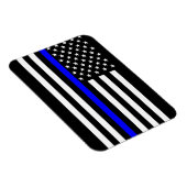 Magnet Flexible Drapeau américain Symbole de la Ligne Bleue Mince (Côté Droit)