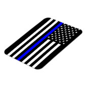 Magnet Flexible Drapeau américain Symbole de la Ligne Bleue Mince (Côté Gauche)