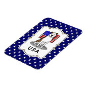 Magnet Flexible Drapeau américain Taureau (lb brindle blanc 3) (Côté Gauche)