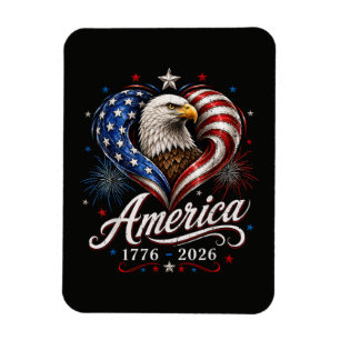 Magnet Flexible Drapeau Amérique 250e anniversaire Aigle 250 Ans