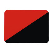 Magnet Flexible drapeau anarchique rouge noir (Horizontal)