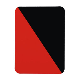 Magnet Flexible drapeau anarchique rouge noir