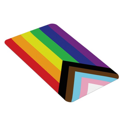 Magnet Flexible Drapeau arc-en-ciel gay pride progressiste LGBTQIA (Côté Droit)