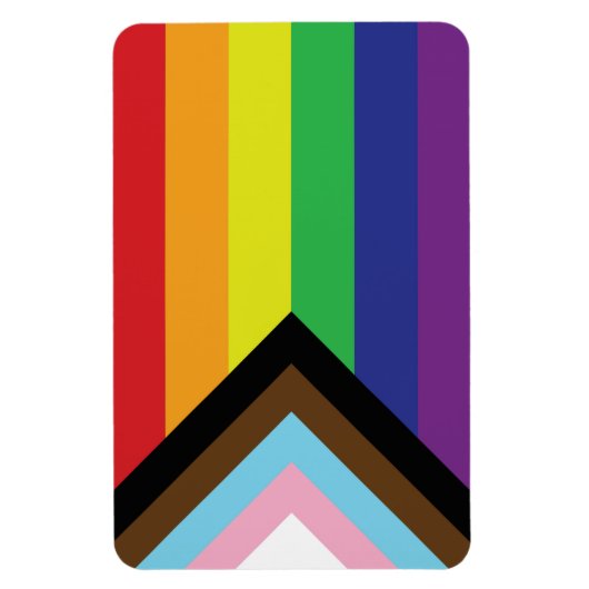 Magnet Flexible Drapeau arc-en-ciel gay pride progressiste LGBTQIA (Vertical)