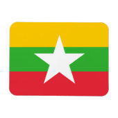 Magnet Flexible Drapeau Birmanie / Myanmar (Horizontal)