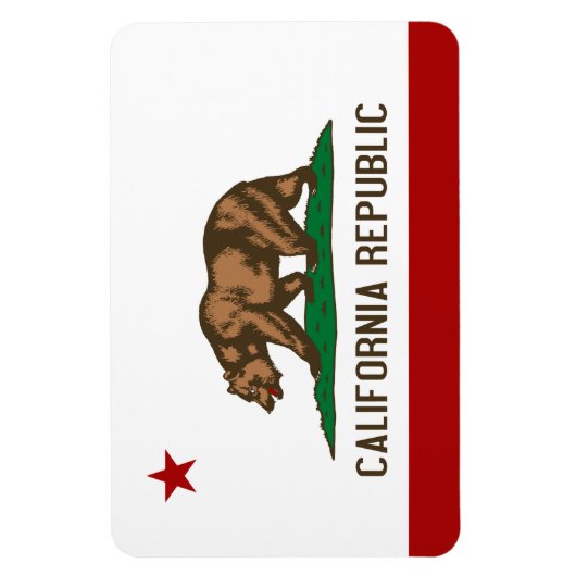 Magnet Flexible Drapeau CALIFORNIE - (Vertical)