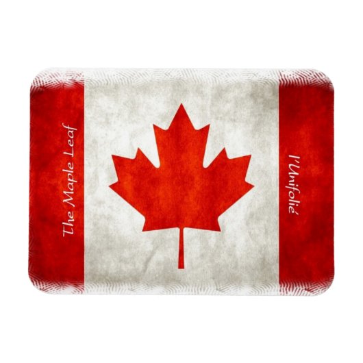 Magnet Flexible Drapeau canadien artistique Feuille d'érable l'Uni (Horizontal)