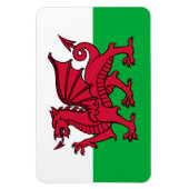 Magnet Flexible Drapeau celtique du Dragon rouge du Pays de Galles (Vertical)