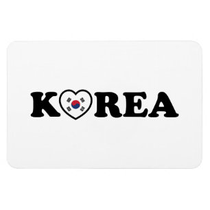 Magnet Flexible Drapeau coréen Love Heart