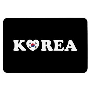 Magnet Flexible Drapeau coréen Love Heart