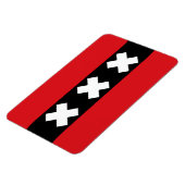 Magnet Flexible Drapeau d'Amsterdam (Côté Gauche)