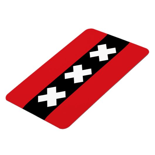 Magnet Flexible Drapeau d'Amsterdam (Côté Gauche)