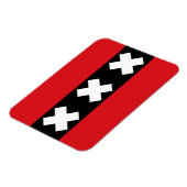 Magnet Flexible Drapeau d'Amsterdam (Côté Gauche)