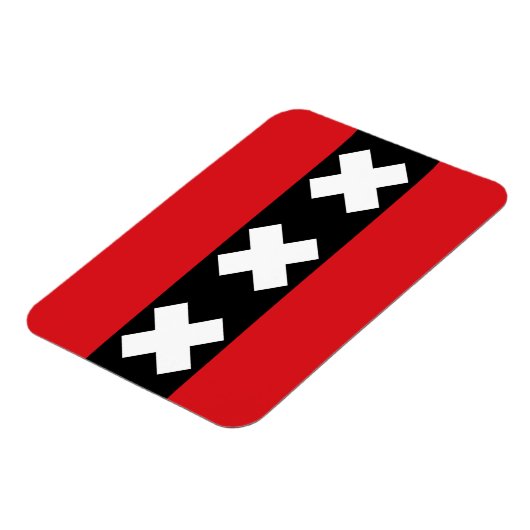Magnet Flexible Drapeau d'Amsterdam (Côté Gauche)