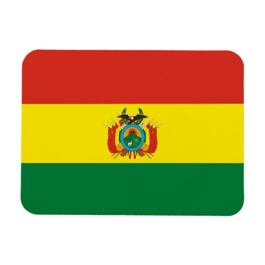 Magnet Flexible Drapeau de Bolivie patriotique (Horizontal)