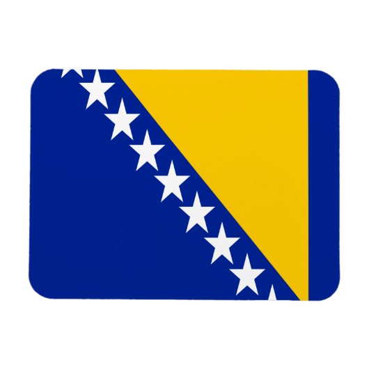 Magnet Flexible Drapeau de Bosnie-Herzégovine patriotique (Horizontal)