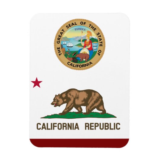 Magnet Flexible Drapeau de Californie (Vertical)
