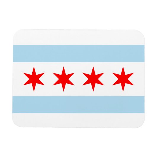 Magnet Flexible Drapeau de Chicago (Horizontal)