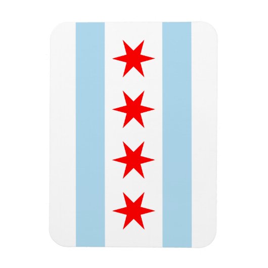 Magnet Flexible Drapeau de Chicago (Vertical)