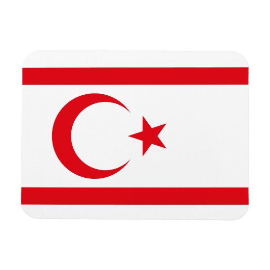 Magnet Flexible Drapeau de Chypre du Nord (Horizontal)