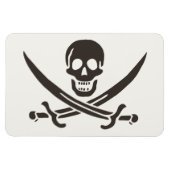 Magnet Flexible Drapeau de crâne obsidien Drapeau de pirate Calico (Horizontal)