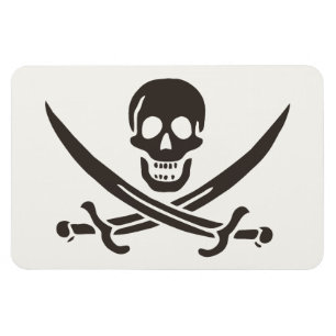 Magnet Flexible Drapeau de crâne obsidien Drapeau de pirate Calico