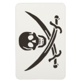 Magnet Flexible Drapeau de crâne obsidien Drapeau de pirate Calico (Vertical)