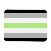 Magnet Flexible Drapeau de fierté agender (Horizontal)