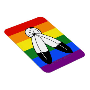 Magnet Flexible Drapeau de fierté bispirituel de SlipperyJoe's sym