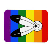 Magnet Flexible Drapeau de fierté bispirituel de SlipperyJoe's sym (Horizontal)