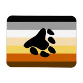 Magnet Flexible Drapeau de fierté de l'ours avec patte (Horizontal)