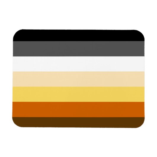 Magnet Flexible Drapeau de fierté des ours gays classiques (Horizontal)