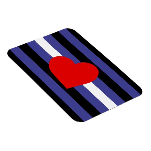 Magnet Flexible Drapeau de fierté en cuir et cœur (Côté Droit)