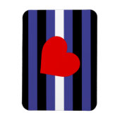 Magnet Flexible Drapeau de fierté en cuir et cœur (Vertical)