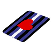 Magnet Flexible Drapeau de fierté en cuir et cœur (Côté Gauche)