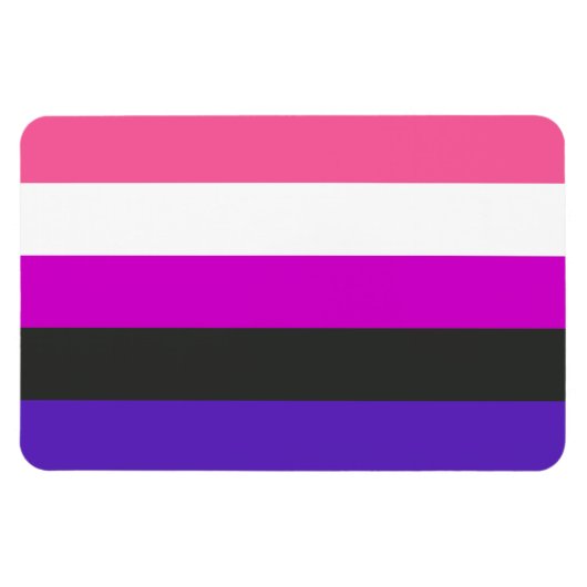 Magnet Flexible Drapeau de fierté genderfluid (Horizontal)