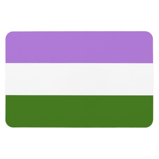 Magnet Flexible Drapeau de fierté genderqueer (Horizontal)