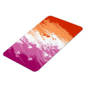 Magnet Flexible Drapeau de fierté lesbienne abstrait trippy ondulé (Côté Gauche)