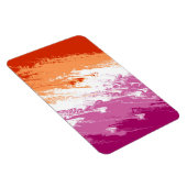 Magnet Flexible Drapeau de fierté lesbienne abstrait trippy ondulé (Côté Droit)