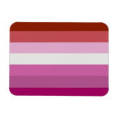 Magnet Flexible Drapeau de fierté lesbienne (Origine) (Horizontal)