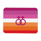 Magnet Flexible Drapeau de fierté lesbienne WLW (Horizontal)